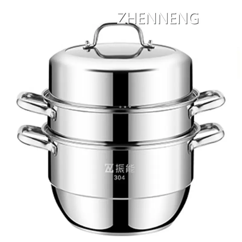 3 Tier Steamer Pot Stainless Steel Steamer Pot Wholesale - ZHENNENG 1