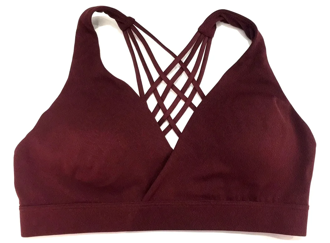 Soutien-gorge/sous-vêtement de sport/yoga confortable en maille pour femme, avec coussinets amovibles.