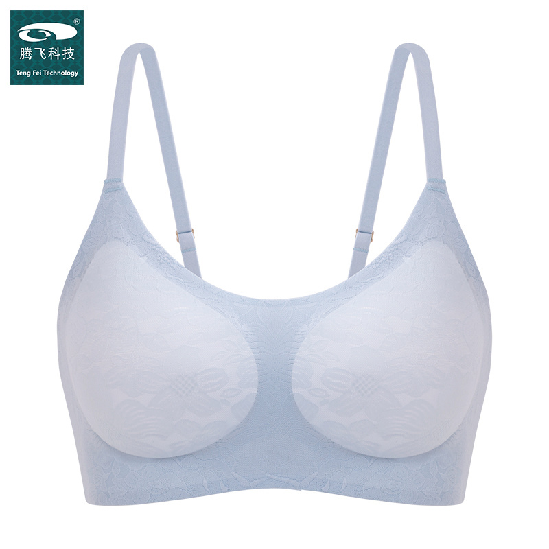 Soutien-gorge confortable en dentelle collée pour femme, sans armatures 2