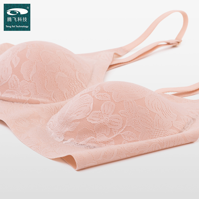 Soutien-gorge confortable en dentelle collée pour femme, sans armatures 5