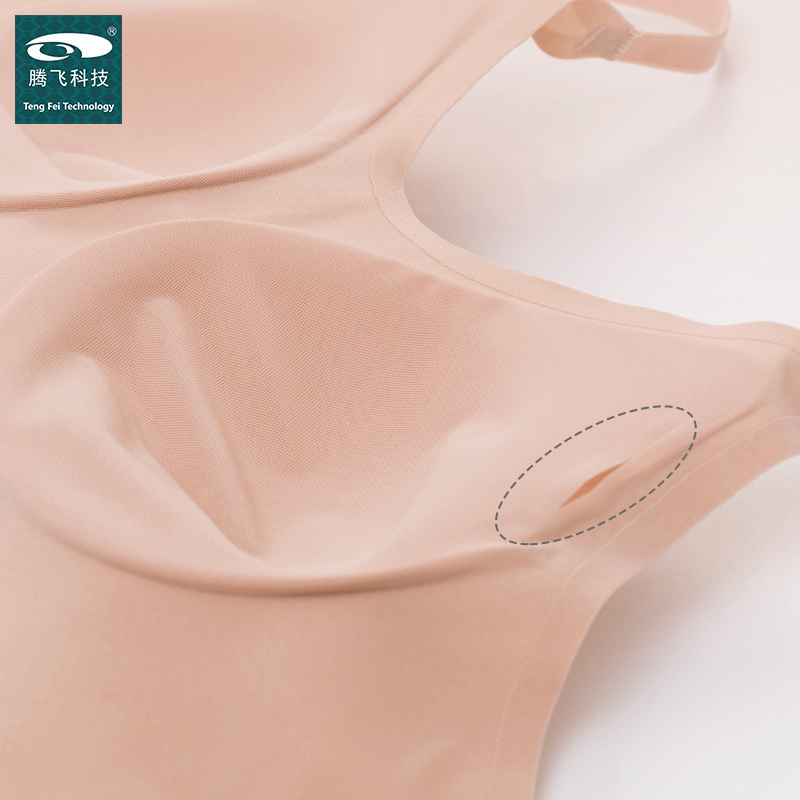 Soutien-gorge confortable sans armatures, à coques amovibles et sans coutures, en maille collée pour femme. 5