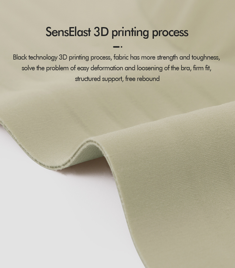 Soutien-gorge sans coutures à maintien optimal avec impression 3D Senselast, technologie brevetée, haute élasticité et excellente reprise de forme 2