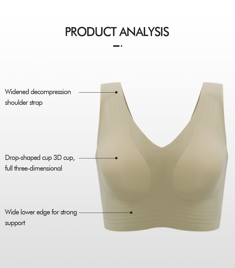 Soutien-gorge sans coutures à maintien optimal avec impression 3D Senselast, technologie brevetée, haute élasticité et excellente reprise de forme 3
