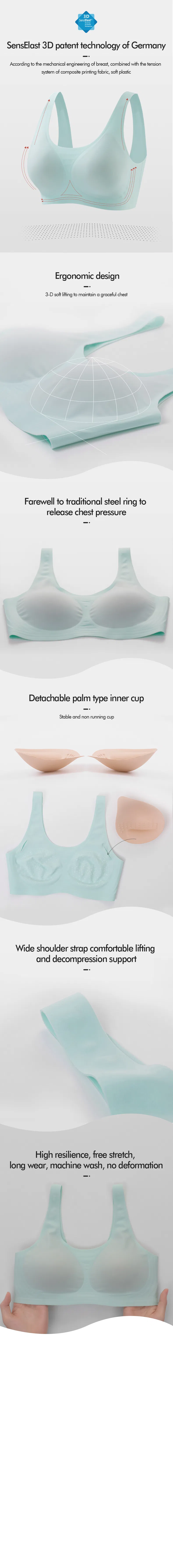 Soutien-gorge imprimé en 3D avec absorption de l'humidité et évacuation de la transpiration