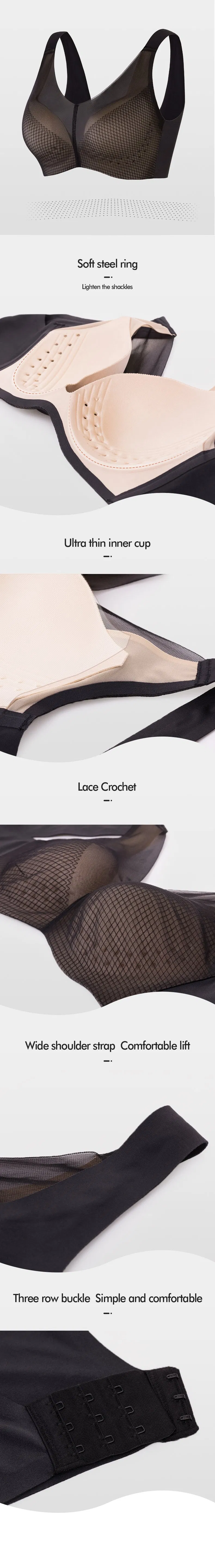 Soutien-gorge demi-pièce en maille collée, sans coutures et respirant, bonnets moulés