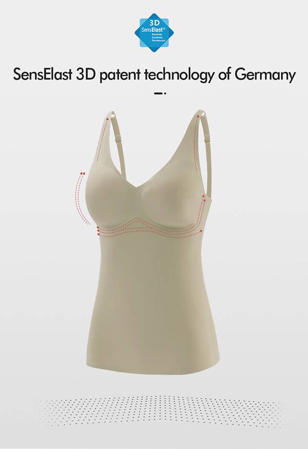 Soutien-gorge gilet sans coutures 3D Senselast, ultra-soutien, très extensible et à récupération optimale 1