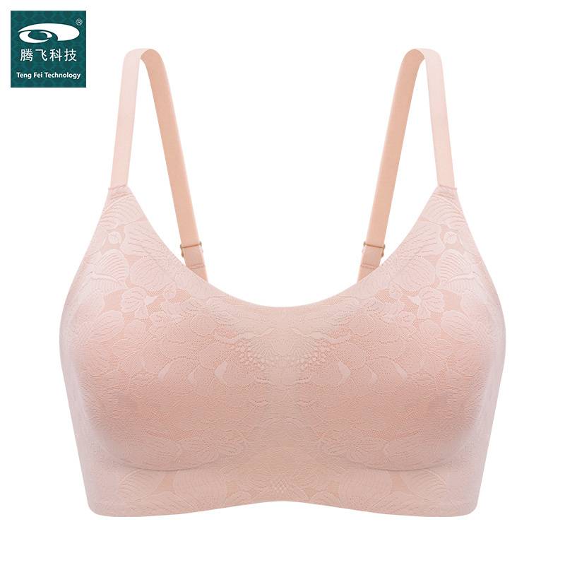 Soutien-gorge confortable en dentelle collée pour femme, sans armatures 1