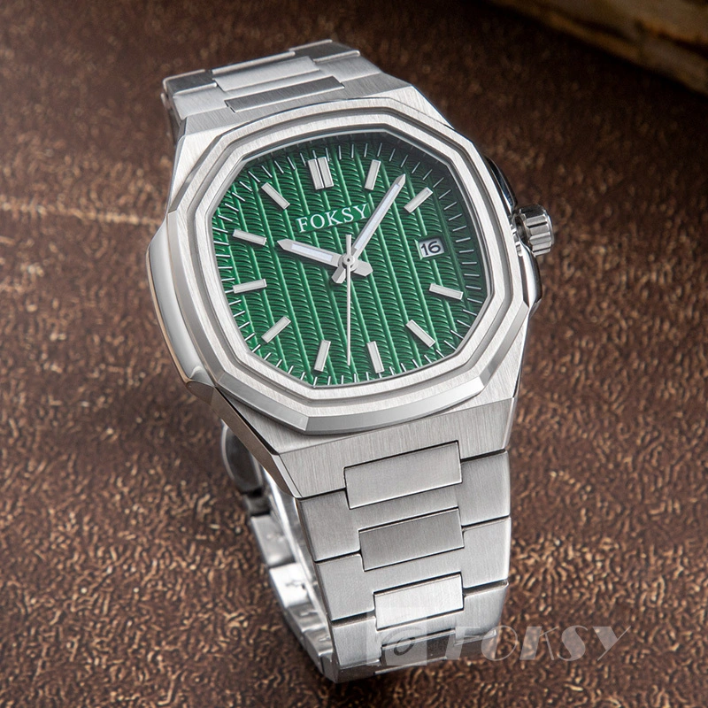 Men Quartz Watch Stainless Steel 5ATM Luminous Classic Custom Watch 670-7-1006 1