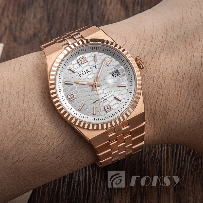 Men Quartz Watch Stainless Steel 5ATM Luminous Custom Business Leisure Watch 689-7-1001 1