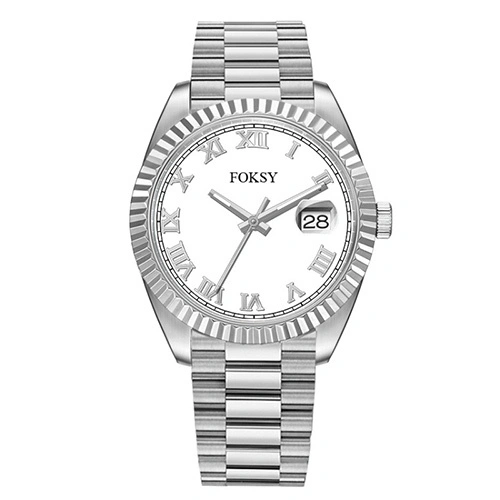 Men Quartz Watch Stainless Steel 5ATM Luminous Roman Custom Business Watch 1