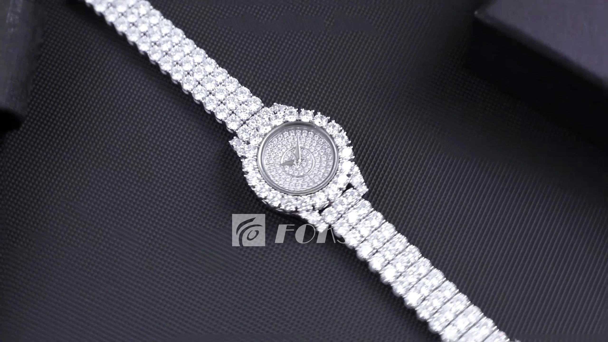 Custom Women Watch Quartz Watch Stainless Steel Diamond Sapphire Glass 5ATM Luxury Watch W0180 1