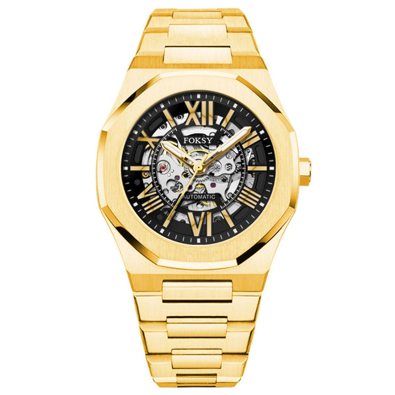 Polygon Skeleton Automatic Watch Custom Logo Business Mechanical Watch 256-6-1021 1