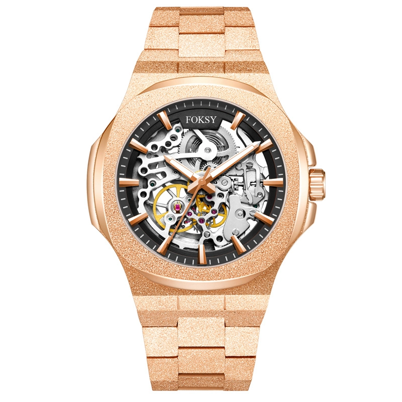 FOKSY Sandblast Automatic Watch Dial Custom Watch Factory for Small Orders 499J-6-1003 1