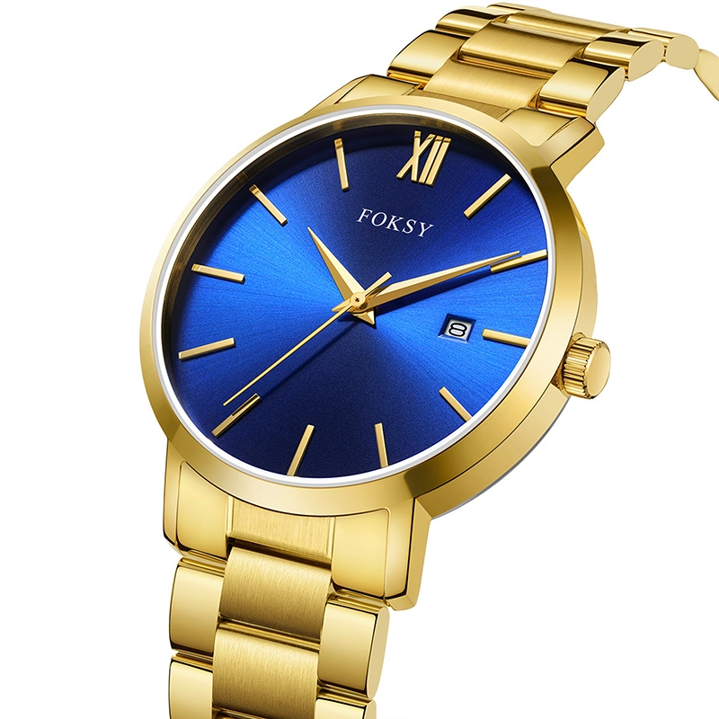 OEM Men's Business Sunray Dial Quartz Watch Custom Logo Date Watch 650-7-1002 1