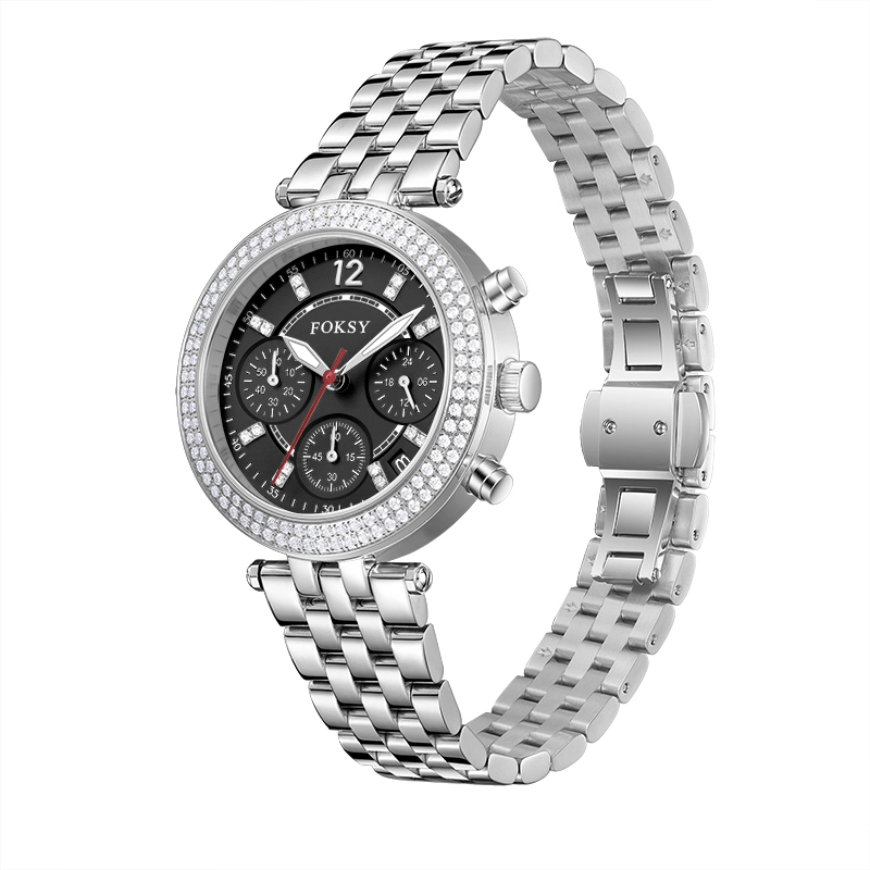Manufacturer Women's Diamond Chronograph Watch Small Batch Bracelet Watch 215-7-1003 1