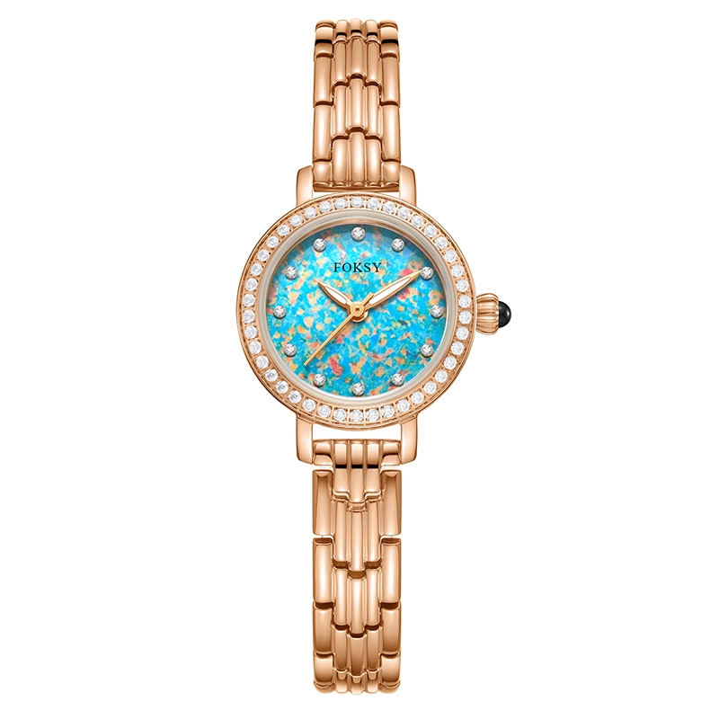 Watch Design Process Women's Opal Dial Diamond Bezel Quartz Watch 217-7-1003 1