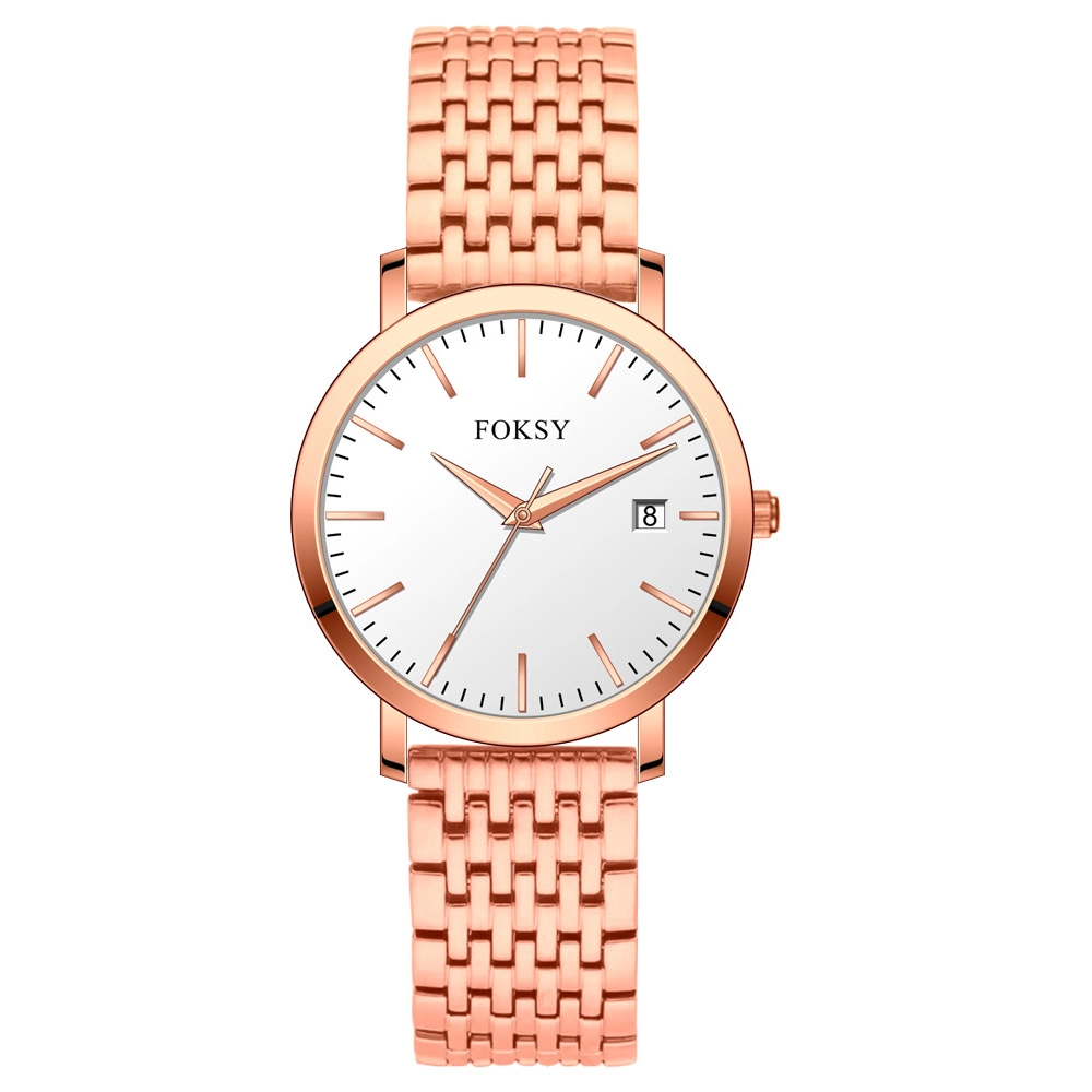 Women's Minimalist Calendar Watch Custom Logo Stainless Steel Bracelet Watch 226-7-1001 1