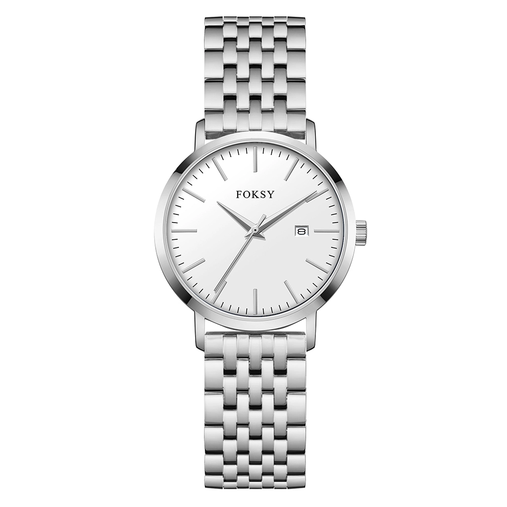 Men's Minimalist Calendar Watch OEM Quartz Stainless Steel Brand Watch 650-7-1001 1