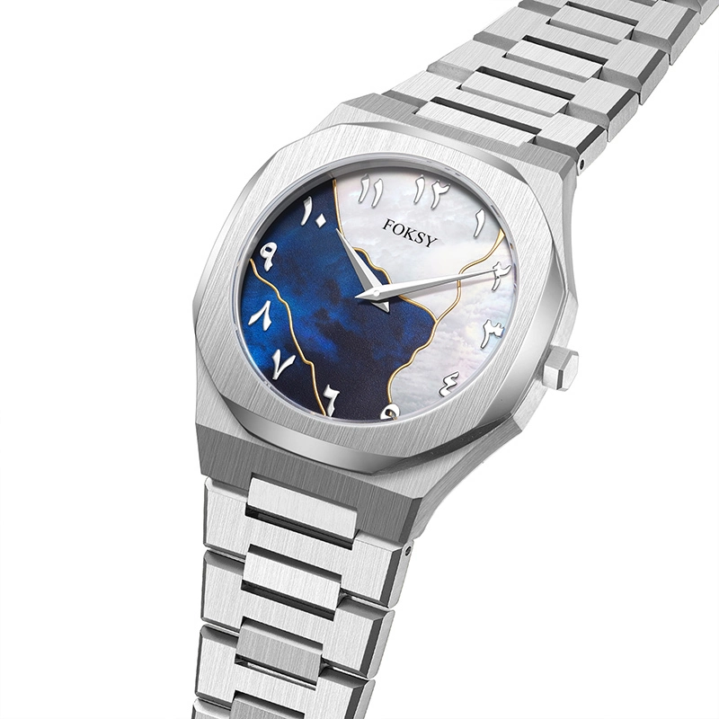 FOKSY Arabic Numeral Quartz Watch Men Luxury Custom Fashion Business Watch 198-7-1007 1
