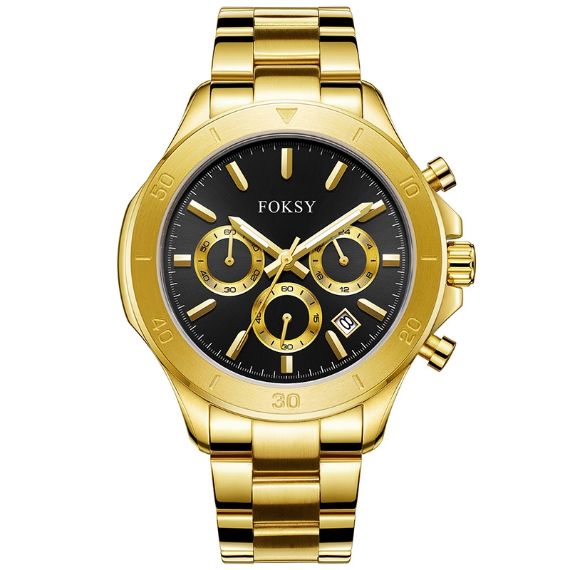 Reloj de cuarzo cronógrafo redondo para hombre, de los mejores fabricantes de relojes, modelo 486-7-1001 1