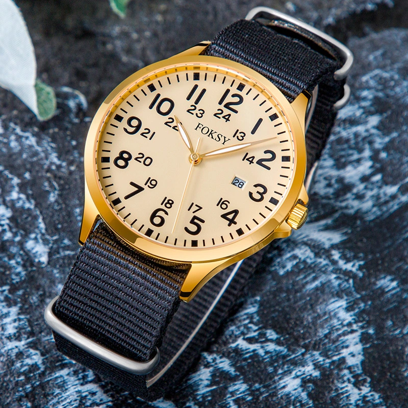Wholesales Military-Style Nylon Quartz Watch Men Stainless Steel Casual Watch 353-7-1003 1