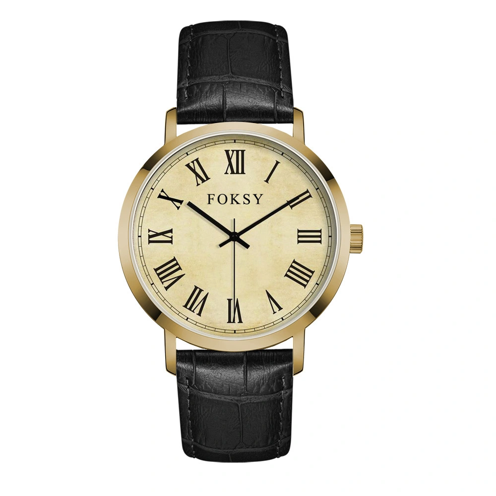 Montre homme classique rétro à chiffres romains, mouvement à quartz, fabriquée en Chine, référence 650-7-1026 1