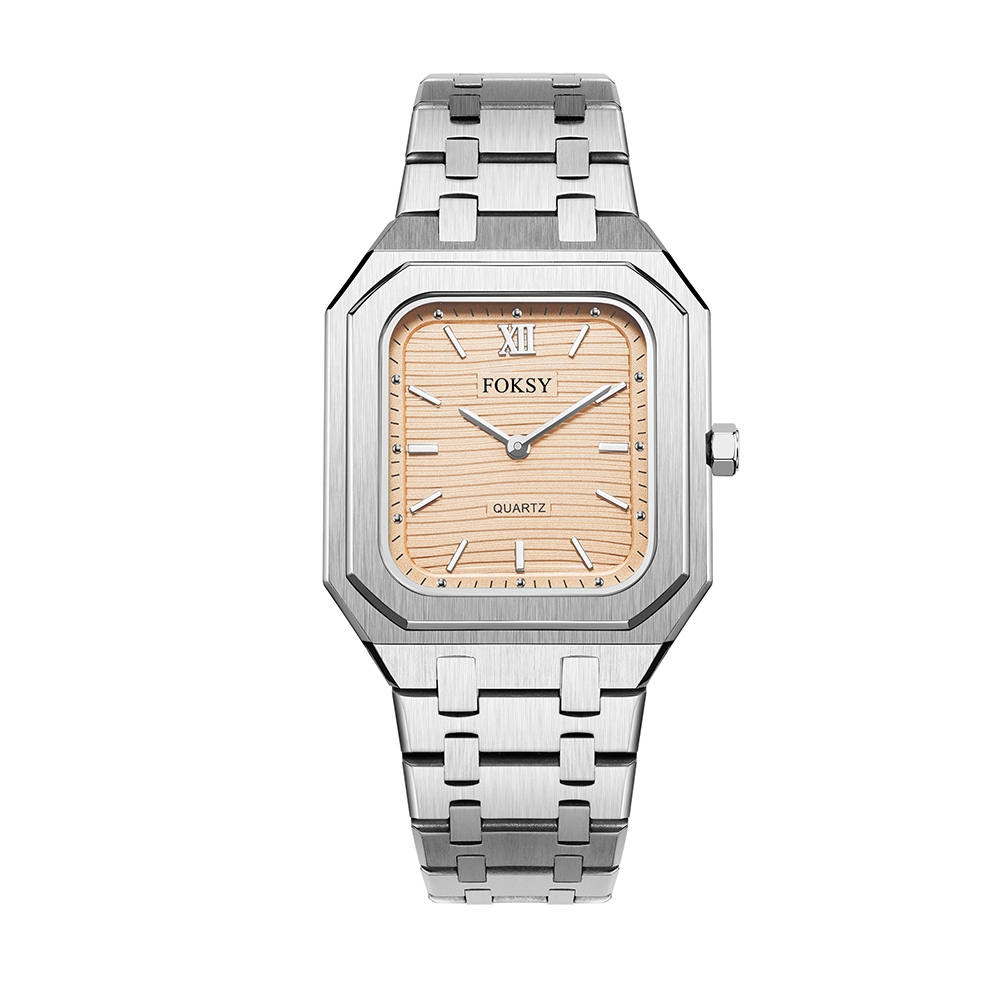 FOKSY Square Custom Unisex Wavy Dial Quartz Watch ODM OEM Watch 627-7-1006 1