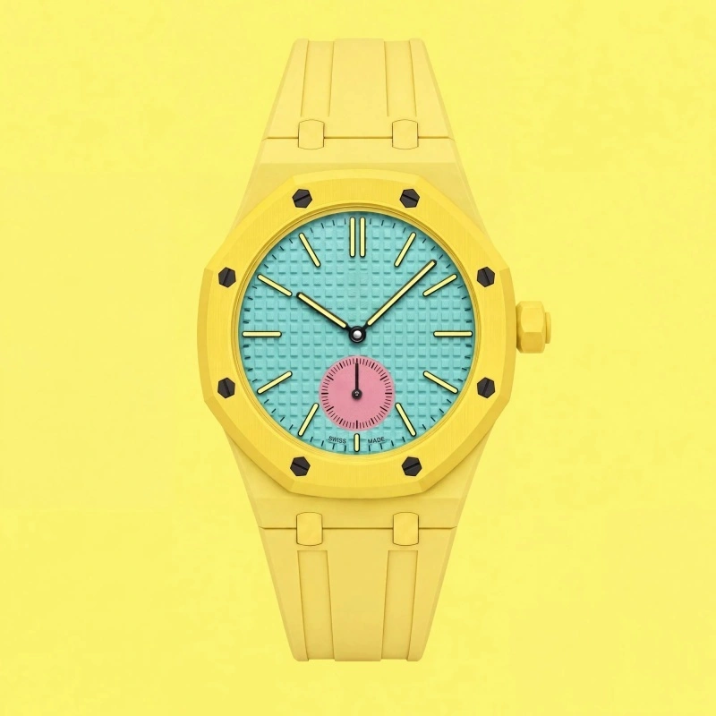 FOKSY Strap Silicone Watch Case And Band For Swatch Pop 1