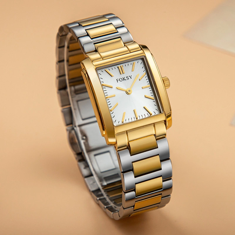 Rectangular Customized Ladies Watch Women Stainless Steel Leisure Watch 698-7-1001 1