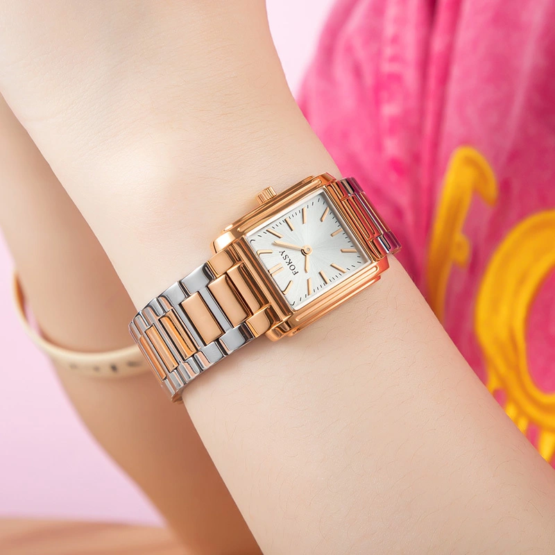 Rectangular Personalized Women Watch Women Vertical Stripe Case Quartz Watch 698-7-1002 1