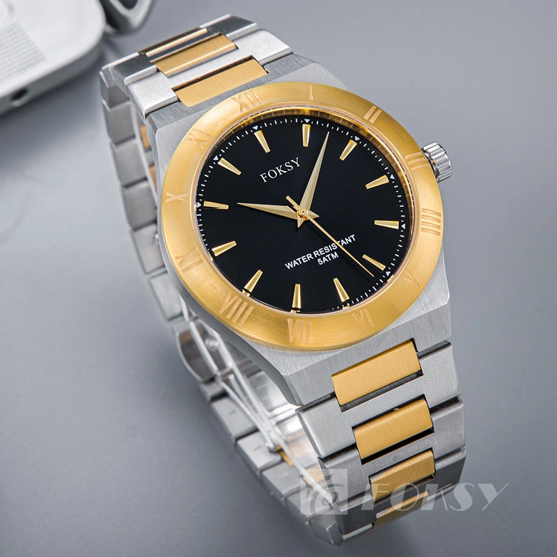 FOKSY Roman Bezel High-end Watches Men Stainless Steel Custom Watch 610-7-1010 1