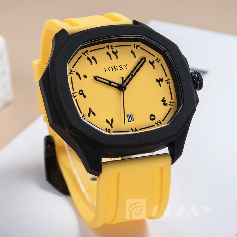 Casual Wholesales Plastic Wristwatch Men Silicone Strap Watch 534P-7-1001 1
