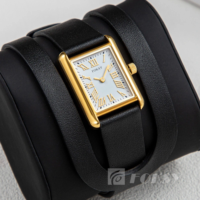 Rectangular Best Custom Women Watches Women Stainless Steel/Leather OEM Watch 219-7-1001 1