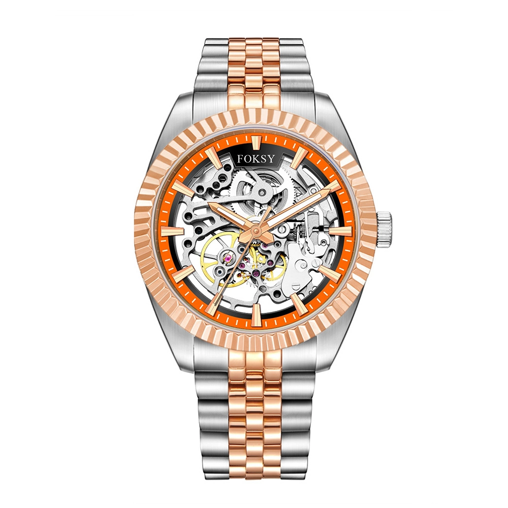 Custom Skeletonized Mechanical Watch With 5ATM 316L Stainless Steel 1