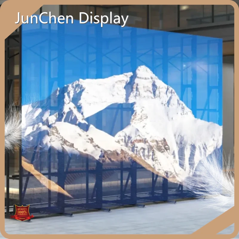 Vitrine LED transparente para locação externa P3.91-7.82 | JunChen Display 1