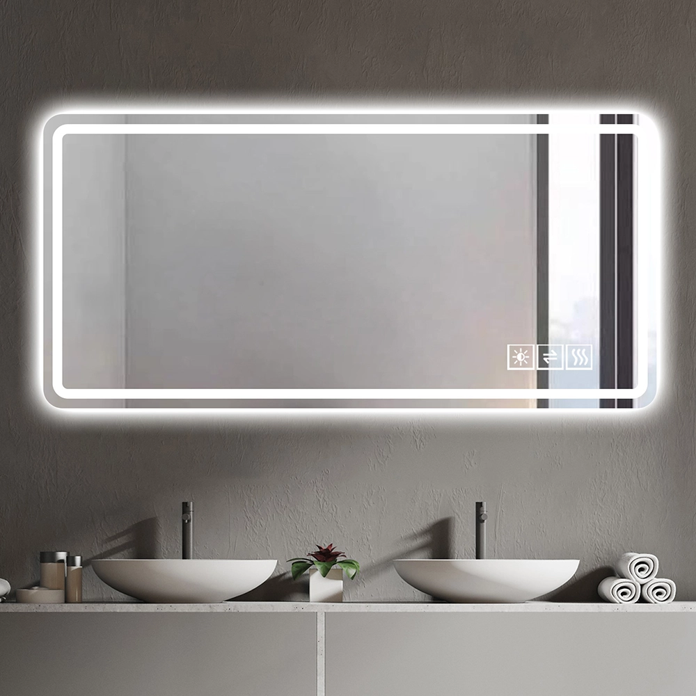 28*60 Inch Wall Mounted LED Vanity Mirror for Bathroom Hotel Wall Decor and Beauty Makeup and Shaving 1