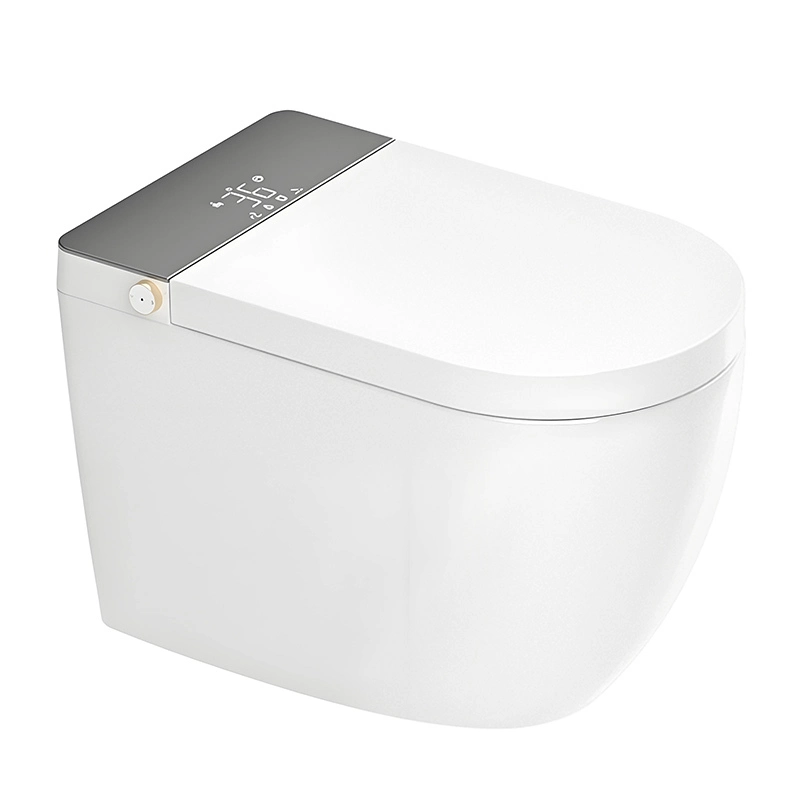 Modern Integrated Smart Toilet Auto Open / Close Lid Temperature Heating Seat Instant Warm Water Cleaning Can Automatically Flush Remote Control Flush Foot Sensing Flush 1