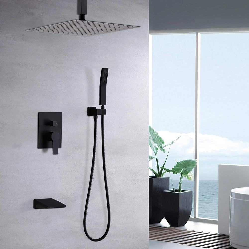 10 Inch High Pressure Luxury Shower System Wall Mount 3 Shower Faucet Set for Bathroom Hotel 1