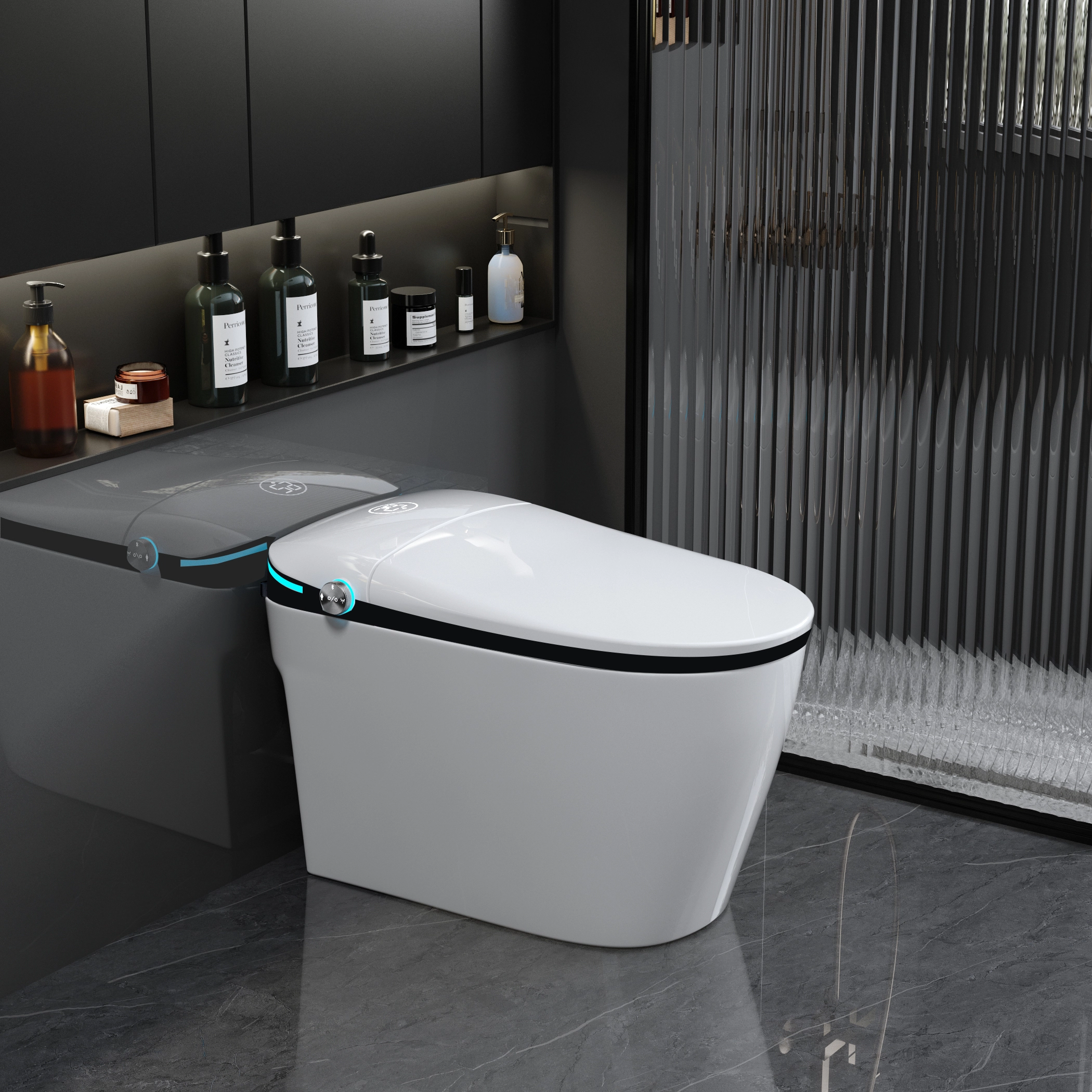 Luxury Smart Toilet with Bidet Seat Built-in 1