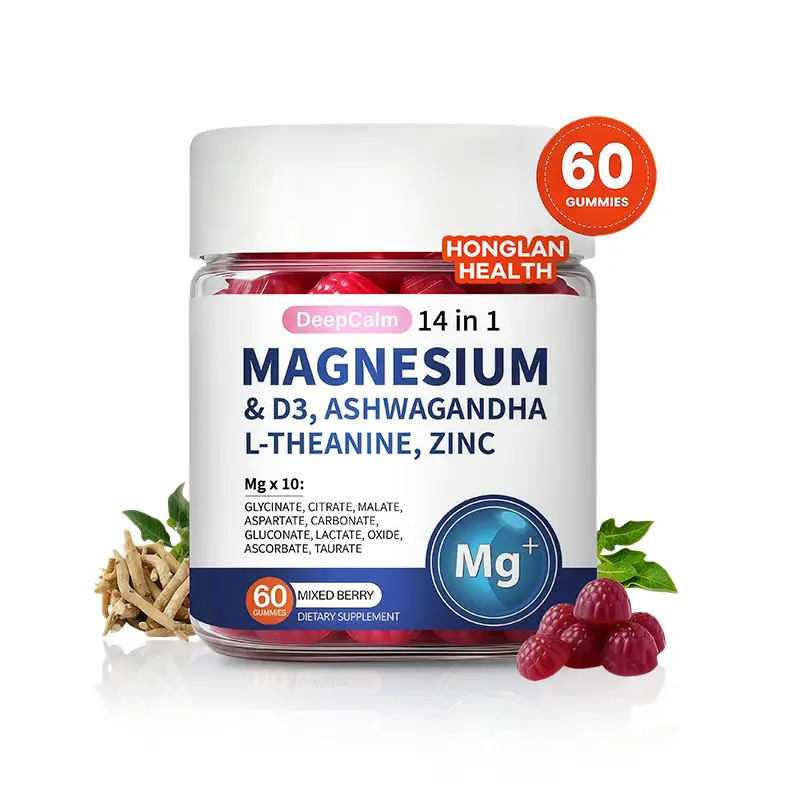 DeepCalm 14-in-1 Custom Magnesium Complex Gummies Manufacturer Honglan 1
