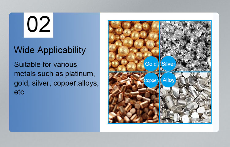 백금, 팔라듐, 로듐, 이리듐 1kg, 2kg, 3kg, 4kg, 8kg용 회전식 주입 유도 용해로 15