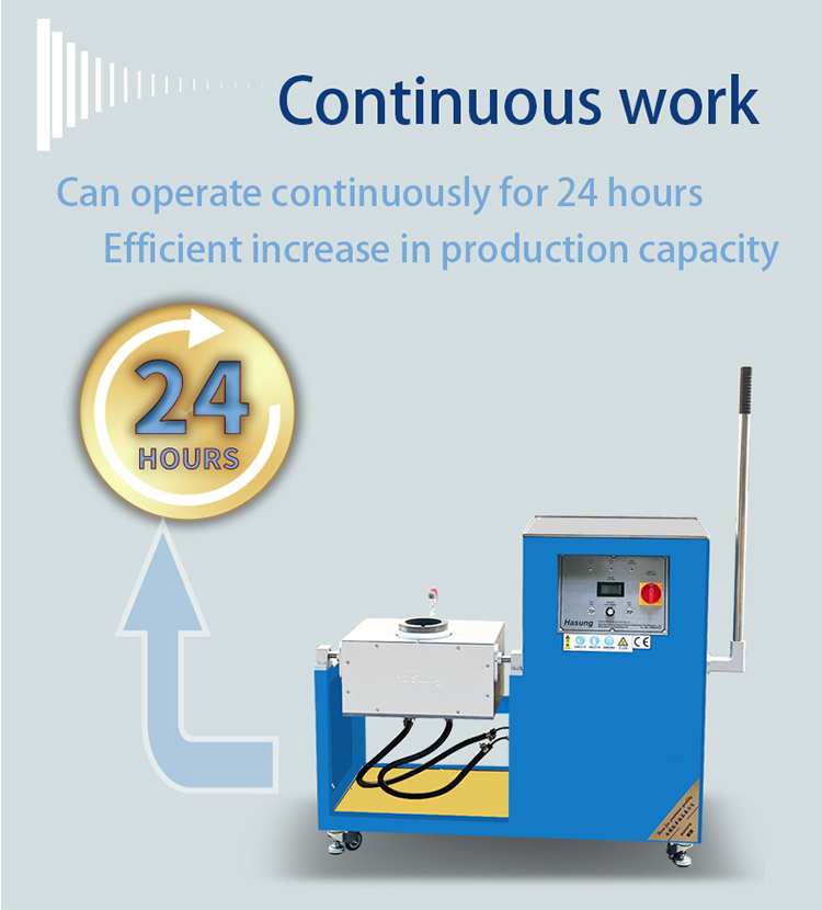 Hasung - Induction Melting Furnace 50kg 100kg 150kg 200kg 250kg Bakeng sa Koporo/Aluminium/Steel/Iron 9