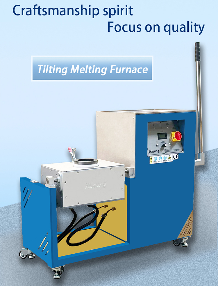 Hasung - Induction Melting Furnace 50kg 100kg 150kg 200kg 250kg Bakeng sa Koporo/Aluminium/Steel/Iron 4