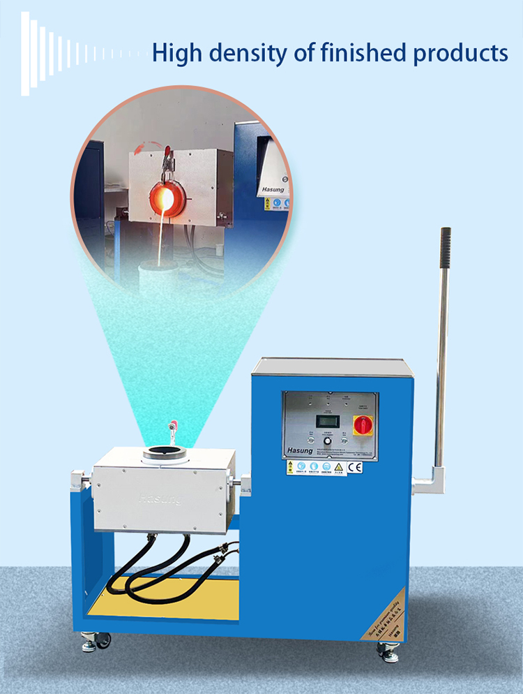 Hasung - Induction Melting Furnace 50kg 100kg 150kg 200kg 250kg Bakeng sa Koporo/Aluminium/Steel/Iron 6