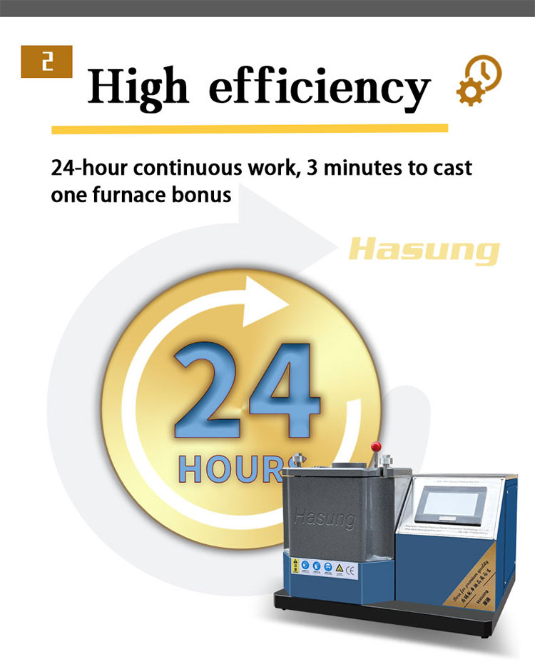 Hasung - Заводская продажа 350 г ювелирных изделий вакуумно-литьевая машина для платины, золота, серебра 12