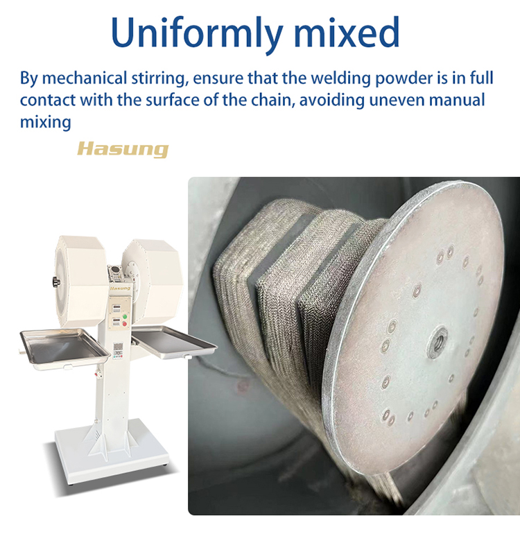 Hasung - Misturador de Pó de Solda para Correntes com Detalhes em Ouro/Prata 11