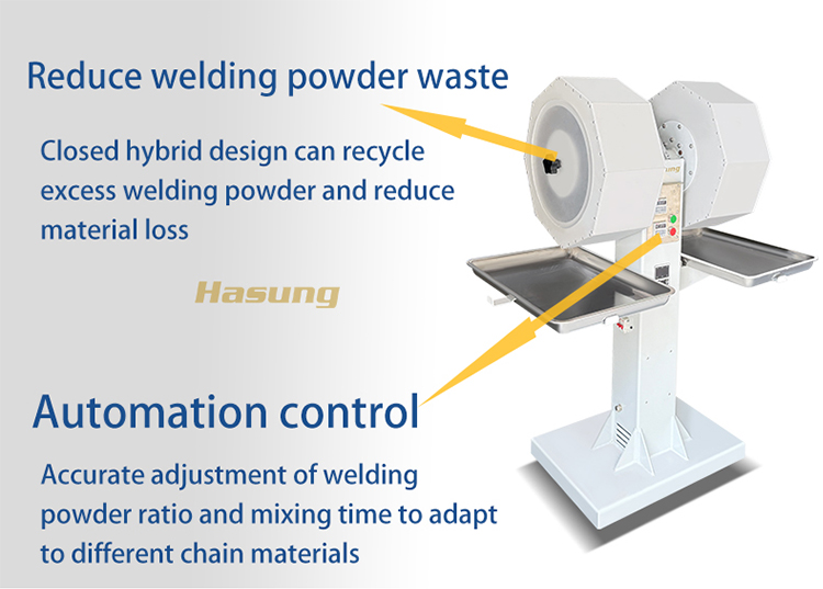 Hasung - Misturador de Pó de Solda para Correntes com Detalhes em Ouro/Prata 13