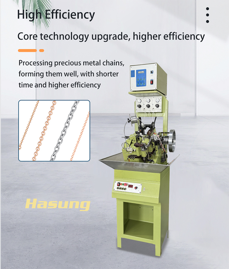 Hasung - Máquina de tecelagem de correntes em metais preciosos com abertura de 0,8 a 2 mm para ouro/prata/cobre 9