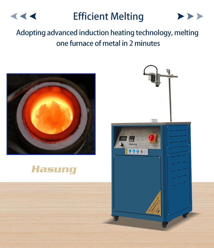 Hasung - Horno de fusión de alta temperatura con medición de temperatura por infrarrojos para oro, plata, cobre, platino, etc.1 10