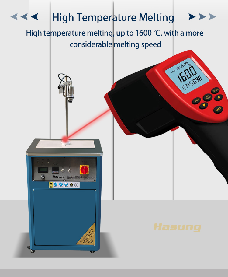 Hasung - Horno de fusión de alta temperatura con medición de temperatura por infrarrojos para oro, plata, cobre, platino, etc.1 9